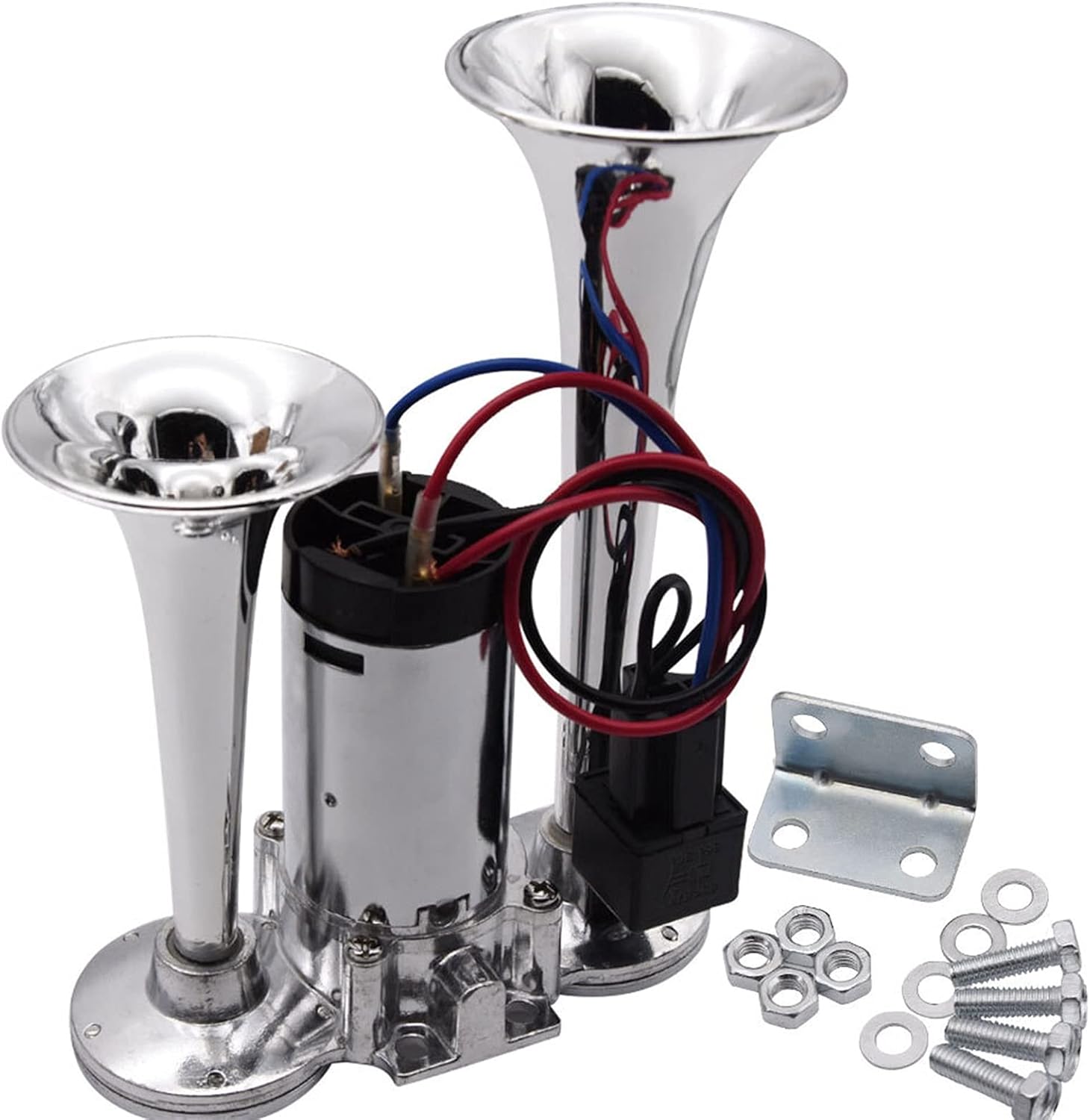 Amazon 車用ホーン 12V 150DBスーパーラウドシングルカートランペットエアホーンコンプレッサーカーホーンスピーカーキット車