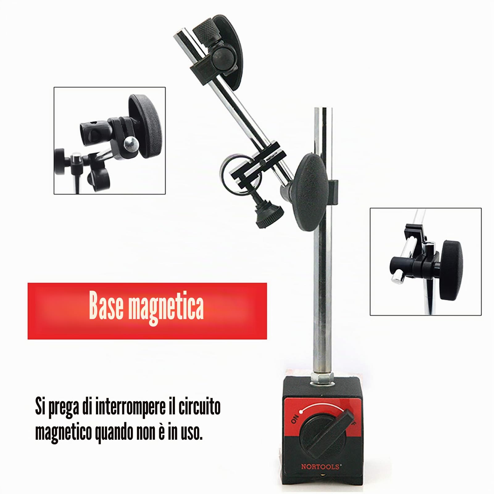 Comparatore Base magnetica e set di punti Kit di strumenti di misurazione di precisione