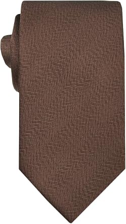 Made in Italy Extra Long XL Herringbone Tall Necktie, 61"- 69" Length, Silk - No Duties Customs Fees