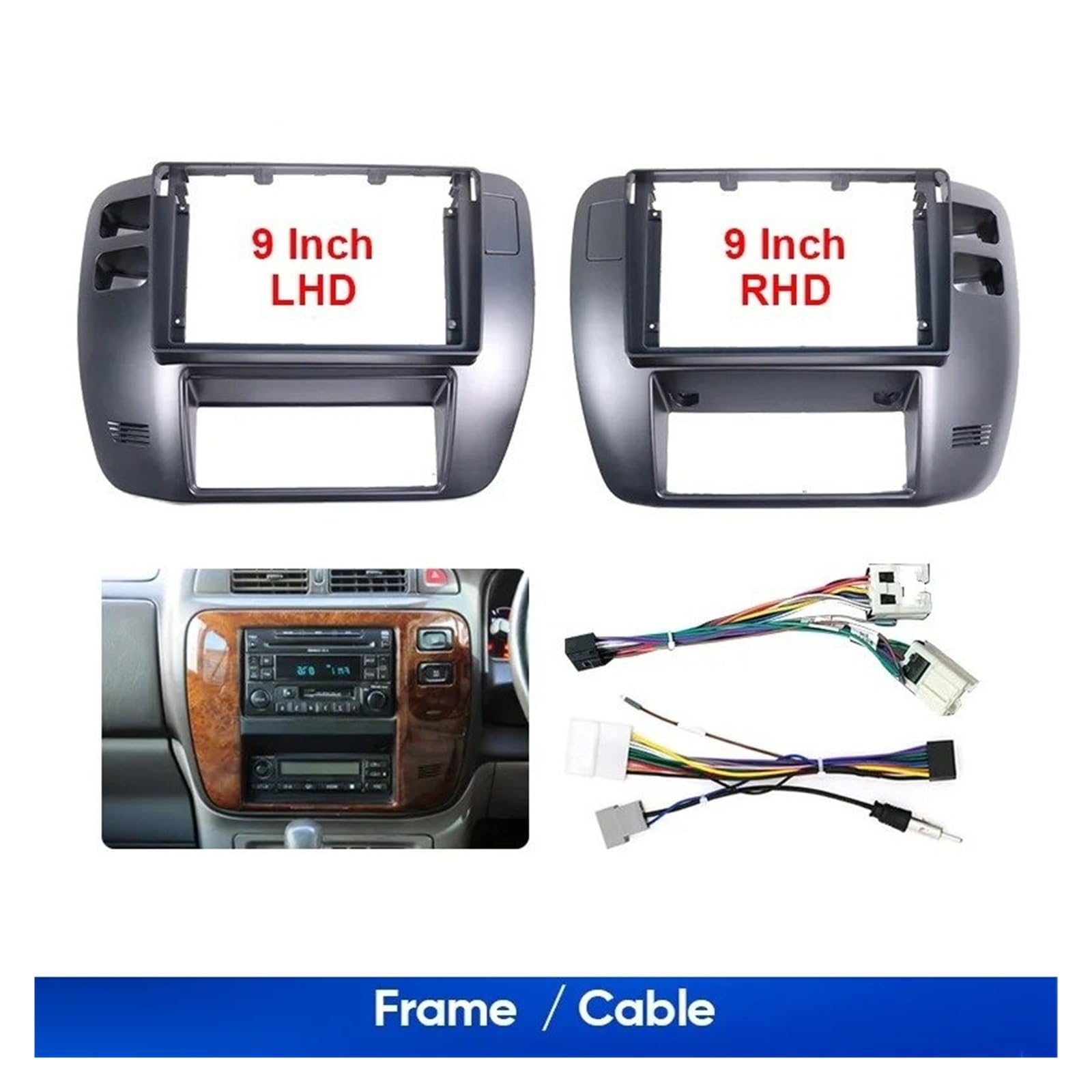 Mascherina Autoradio Cornice Stereo Auto Radio Fasce Stereo Dvd GPS Android Pannello Cornice Dash Rivestimenti Interni Accessori per Nissan per Patrol 2001 2002 2003 2004