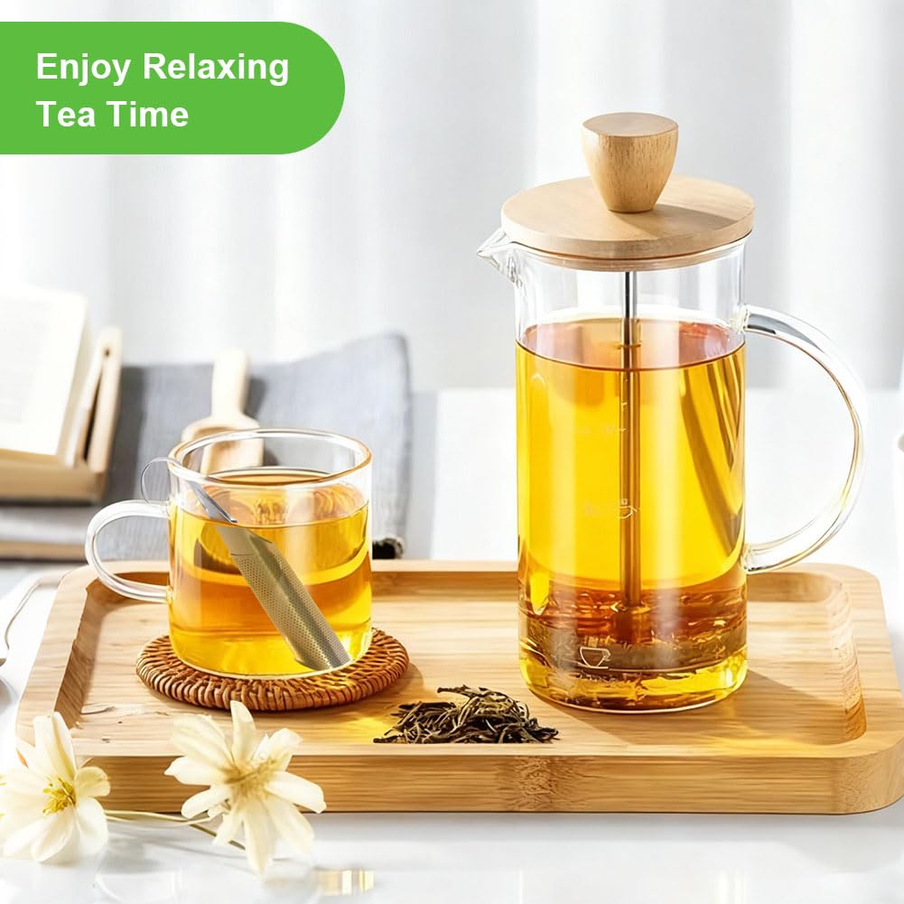 Vicloon Infusor de Té de Acero Inoxidable, 2 Piezas Hoja de Té Colador de Té, Filtro de té de Hojas Sueltas, Infusor de Té Tubo, Filtros de Té para Tè de Hojas Sueltas y Especias, Colador de té