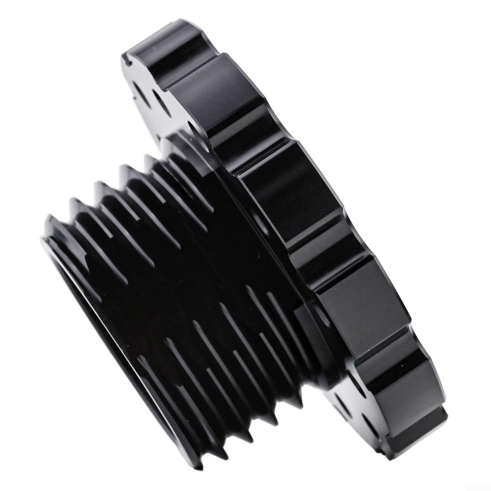 Adaptador de volante de aluminio para ruedas de carreras Thrustmaster T300 y T500 - Kit de montaje de buje PCD de 73 mm con pernos y llave, negro/rojo (negro)