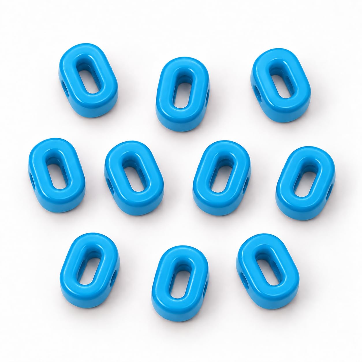 Number Beads, 10pcs Number Beads for Bracelets with 6mm Large Hole, Number Bead for DIY Jewellery Making, Keychains and Paracord Crafts(Blue, Number 0, 10)