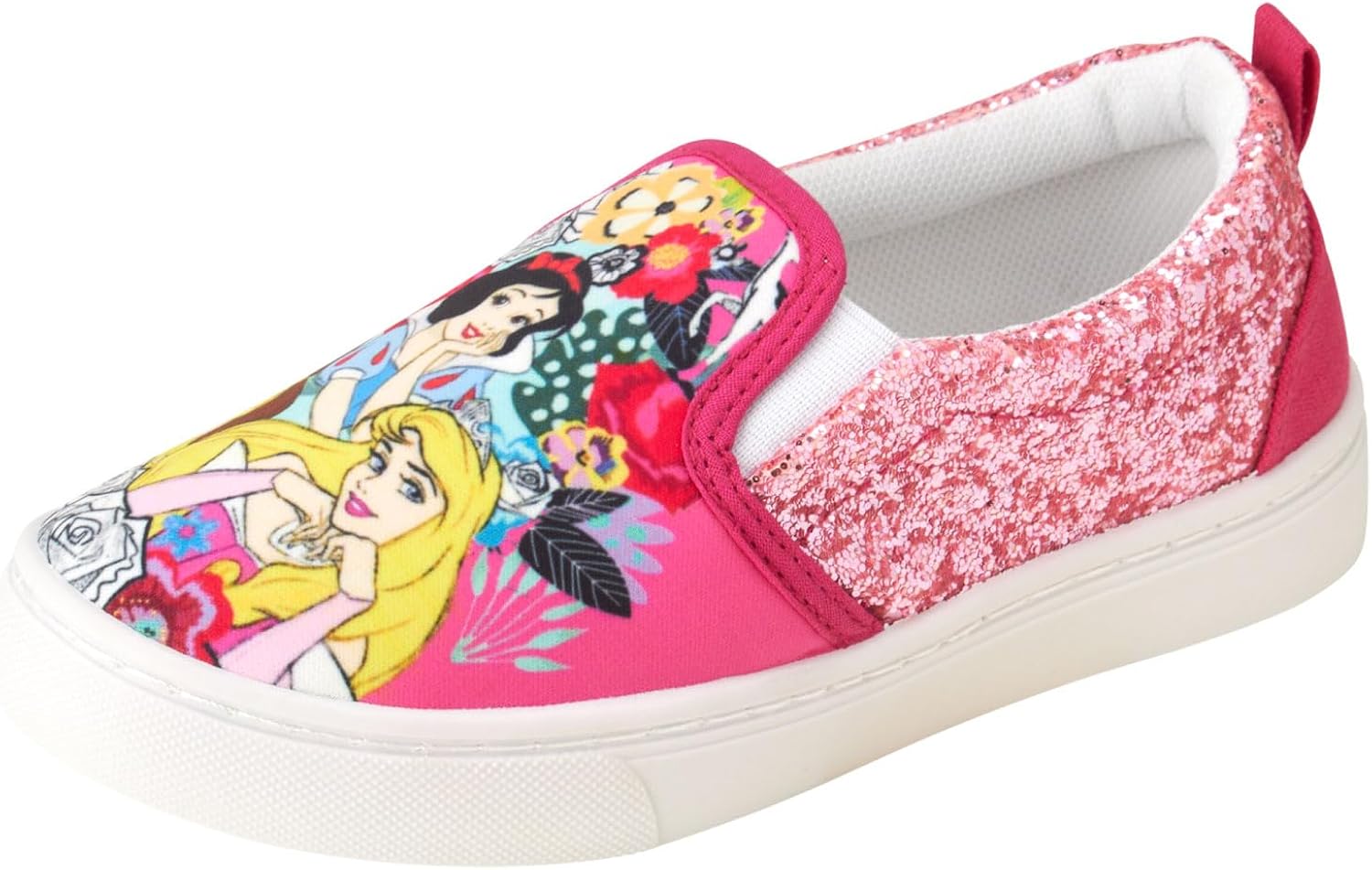 Disney Tenis de princesa o Minnie Mouse para niña, zapatos sin cordones de Minnie Mouse para niñas (niños pequeñosniños grandes)