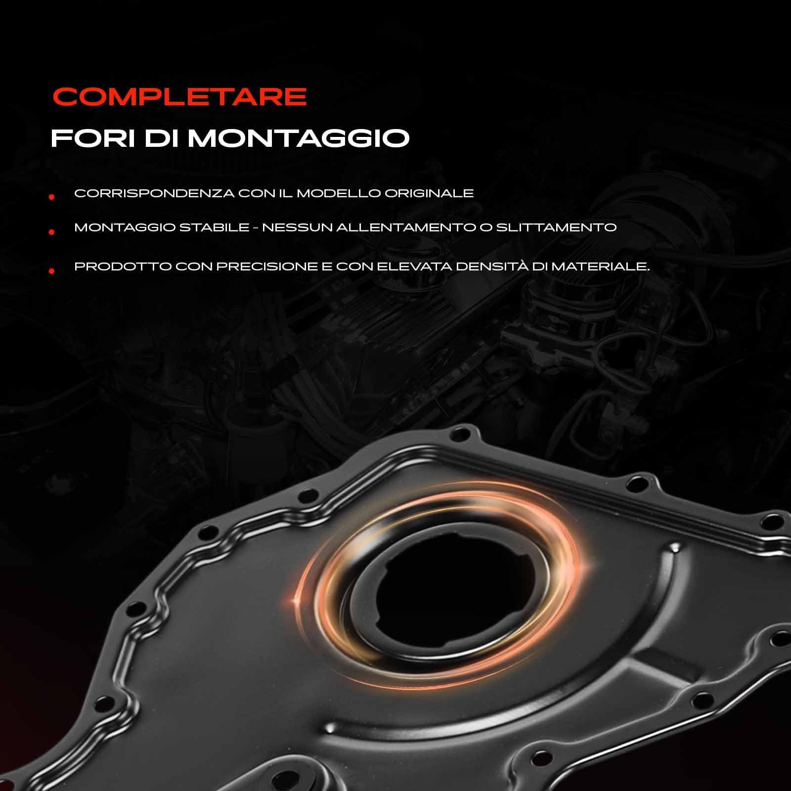 Frankberg Coperchio della cinghia di distribuzione coperchio della catena | 6C1Q6019AB; Compatibile con: Scatola di collegamento, Ducato Van 250, Transit Box FA, Autobus saltatore