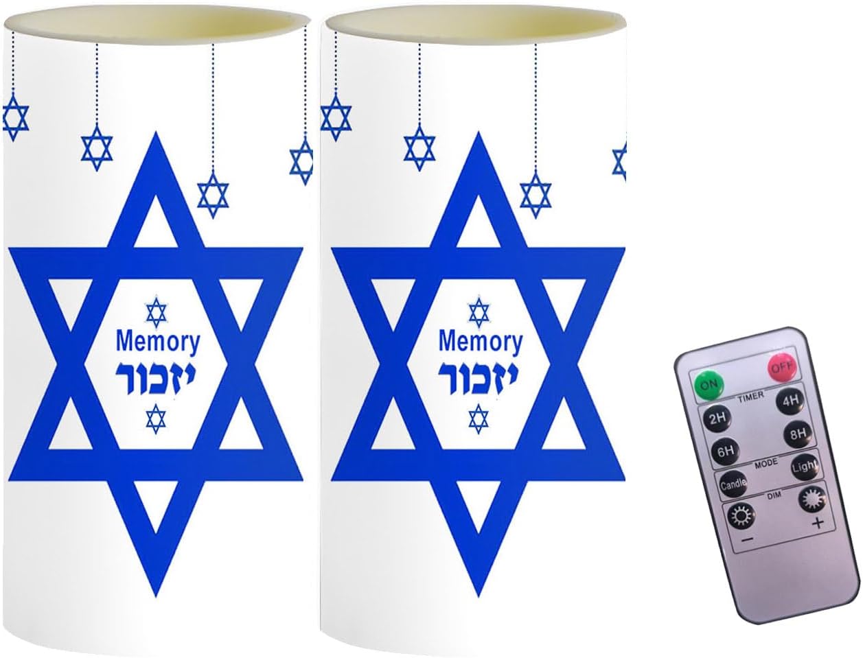 2 Pcs Electric Memorial Candle LED Yahrzeit Candle for Loss