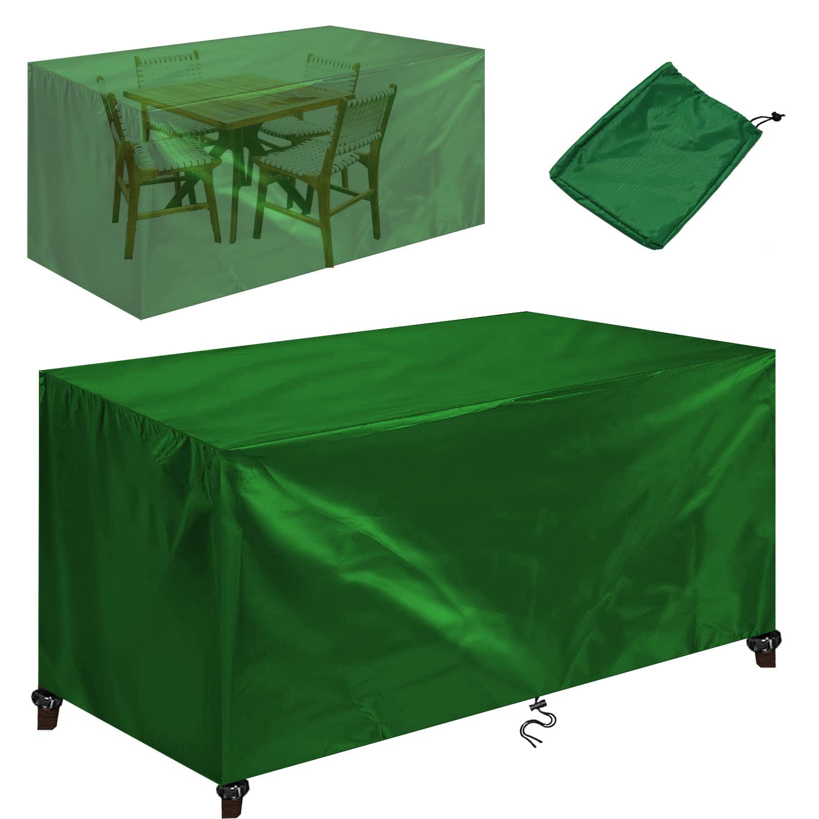 XRXDSY Garden Furniture Cover,Garden Table Cover Protector,420D Oxford Fabric Windproof Dining Table Chair Set Cover,Windproof, Waterproof & Dustproof, Anti-UV