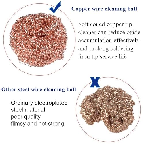 Hdsam YZ1111 Portable Solder Iron Tip Cleaners Metal Base Holder Station Cleaning Ball thumb #3