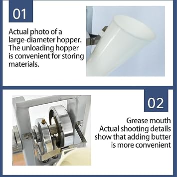 Manual Tablet Press Machine for Industrial Lab Use, Stainless Steel Pill Maker with Adjustable Thickness, Ideal for Sugar Slice and Pill Production