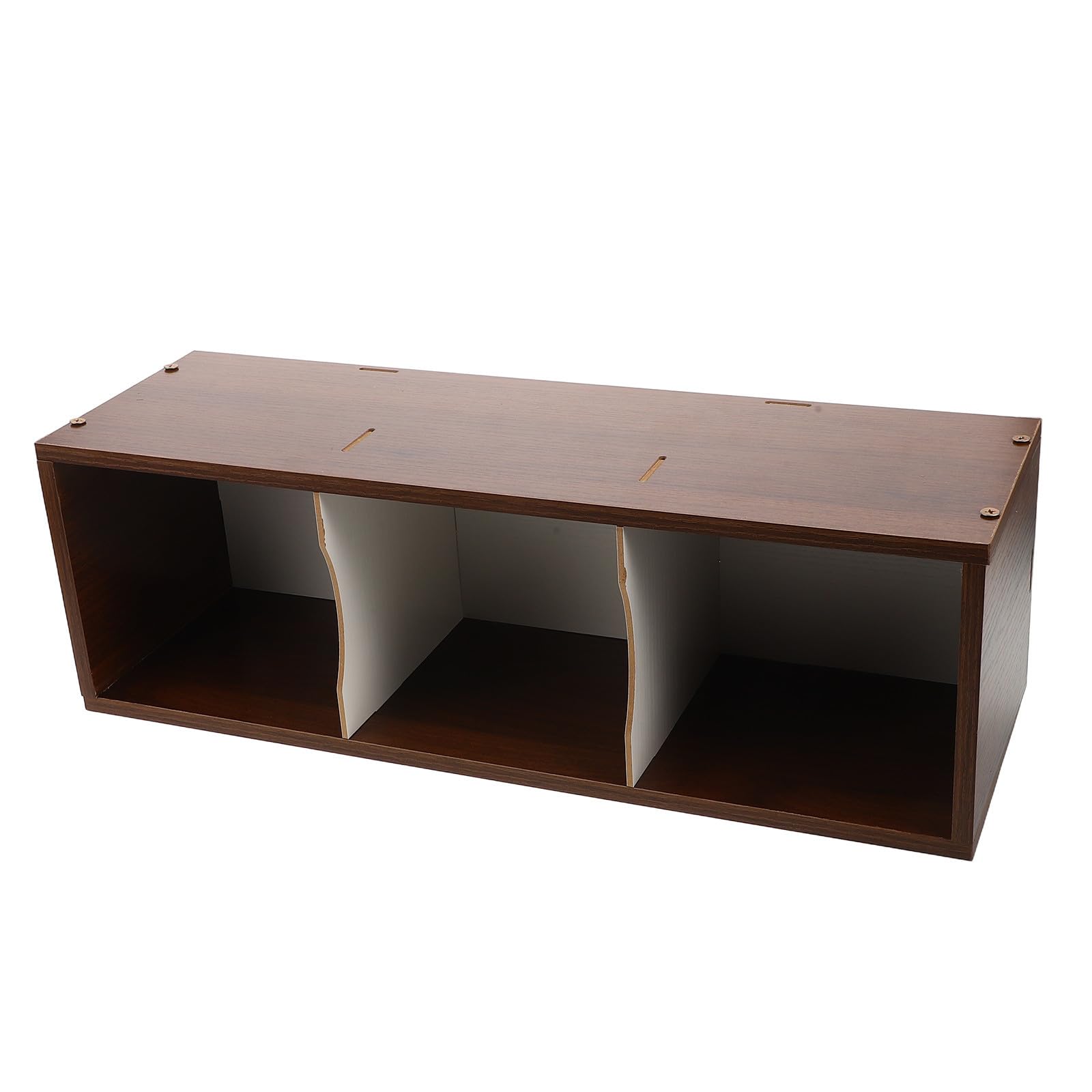 Porta CD Vassoi Estraibili e Bordi Arrotondati Finitura Opaca in Legno Grande Capacità, Design Componibile per Esposizione e Aree di Lettura Moderne