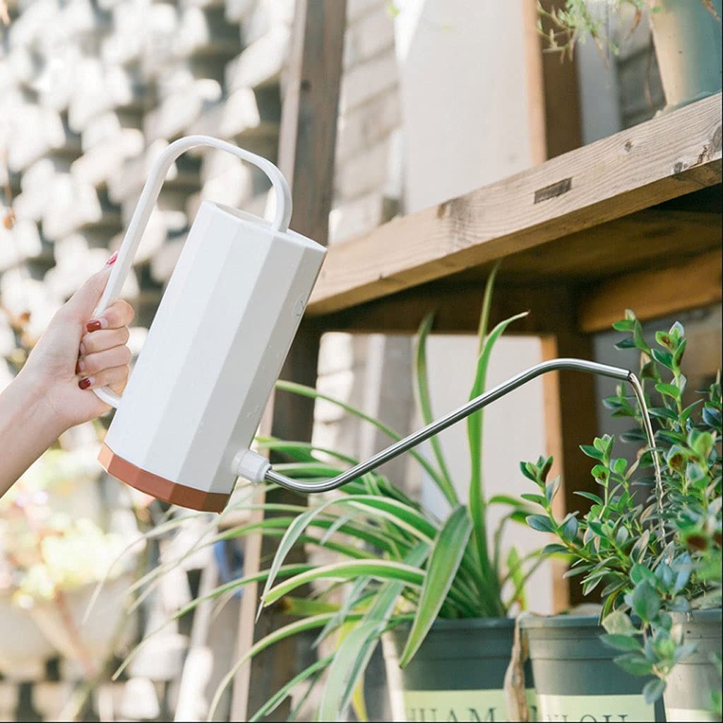 Esta regadera de jardín, regadera de plástico de 1200 ml, regadera para Plantas de Interior con Boquilla Larga, regadera pequeña para Plantas de Exterior, Interior, casa y jardín, regadera p