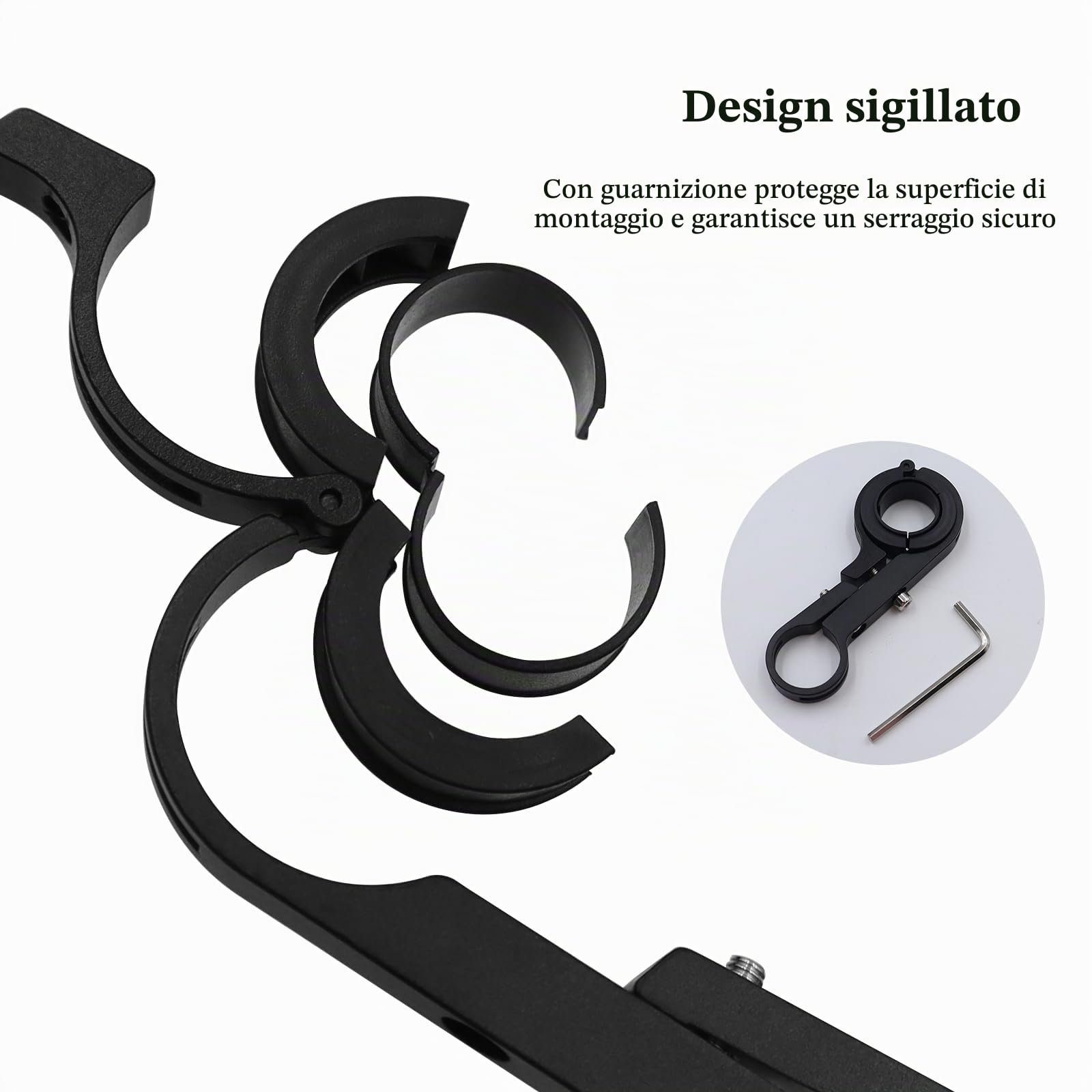 CONNECTION 30 cm Estensione Manubrio Bicicletta Estensore per Manubrio per manubri 22-33 mm Lega di Alluminio Prolunga Manubrio Bici con Chiave a Brugola Manubrio Extender per GPS Cellulare Tachimetro
