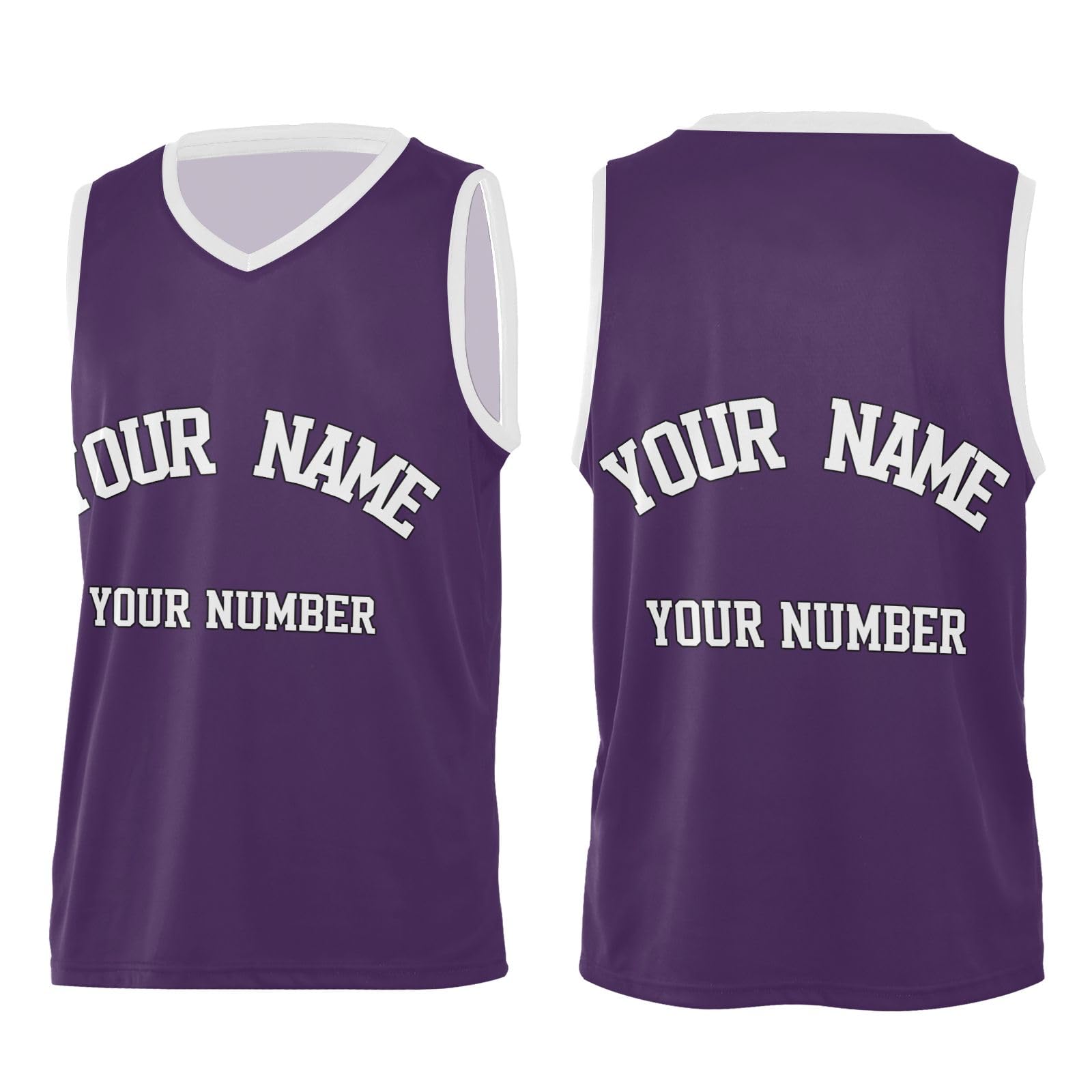 Custom Basketball Jerseys Purple Personalized Team Name Number Basketball Jersey Athletic Quick Dry Shirts for Men Women