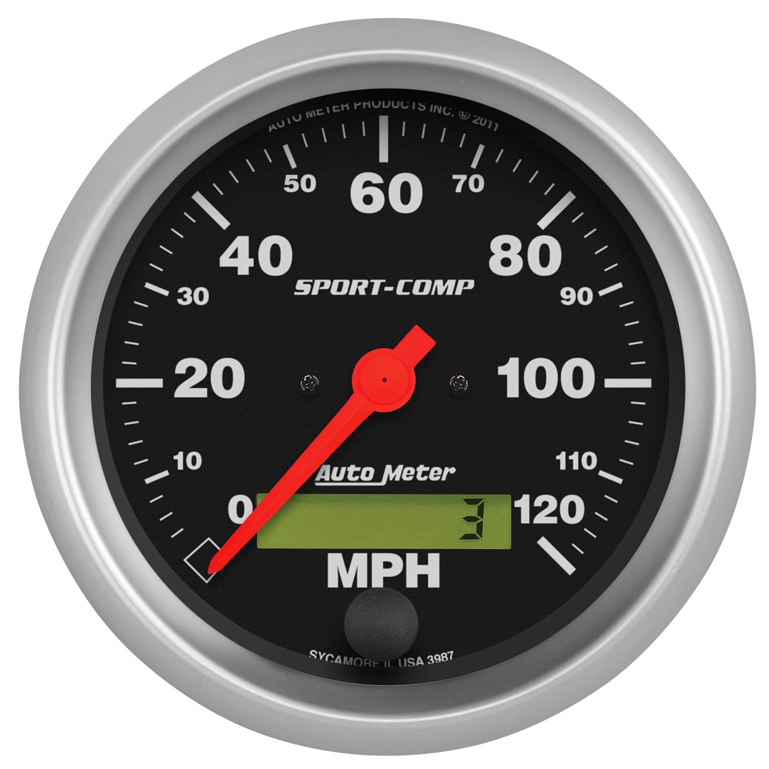 AUTO METER 3987 Sport-Comp Electric Programmable Speedometer