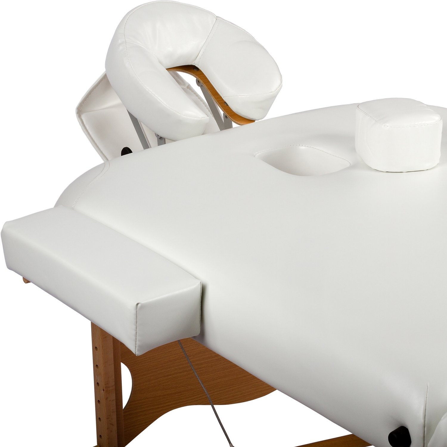 MOVIT Deluxe Massageliege inkl. Tasche, XXL Breite 80 cm, 8 cm Polsterung, Vollholzgestell, Farbwahl, schadstoffgeprüft, weiß