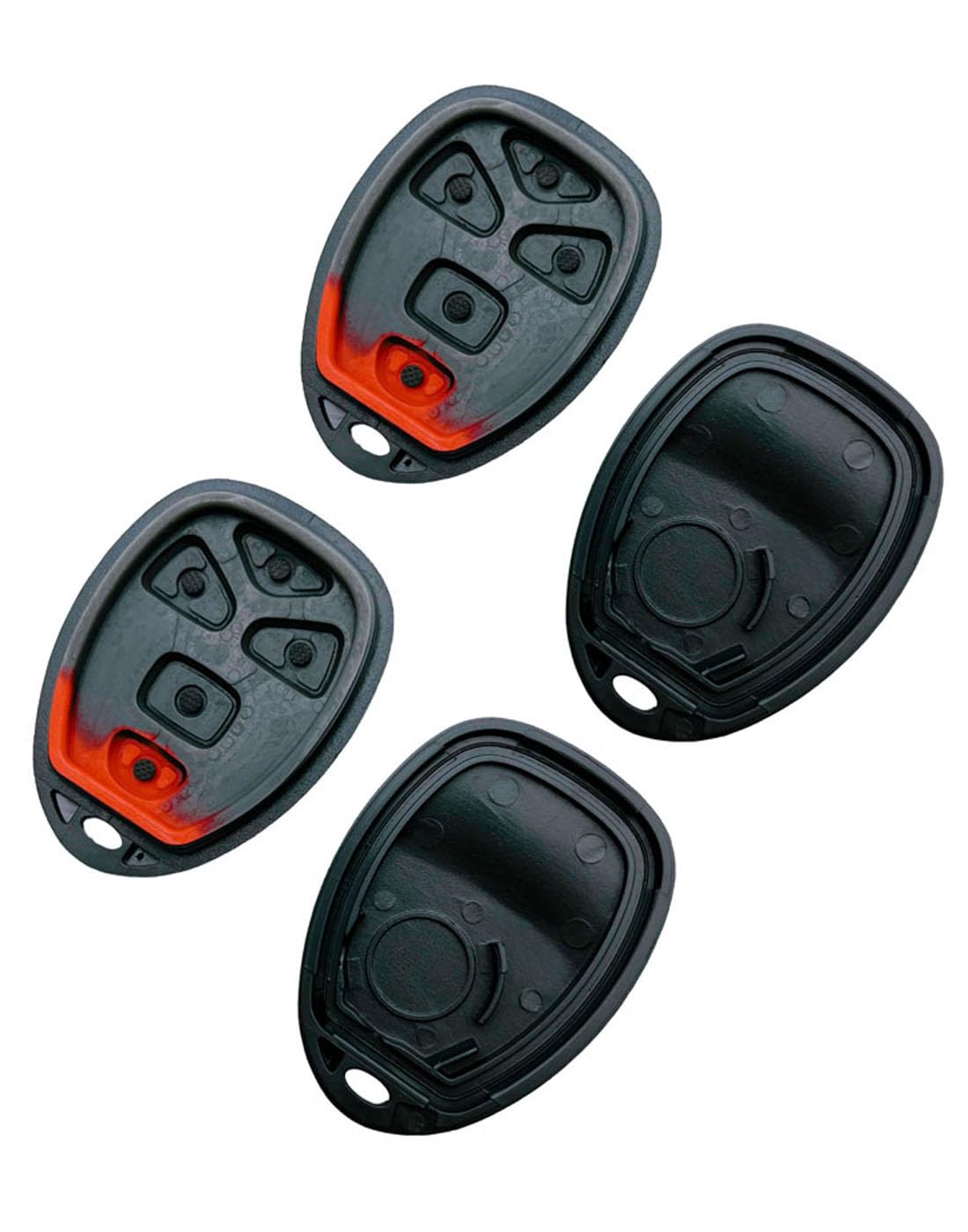 QIXIUBIA Car Key Shell Replacement - Black Cover Case Fit For GMC, Chevy, Cadillac, Buick, Saturn Models (2007-2017)