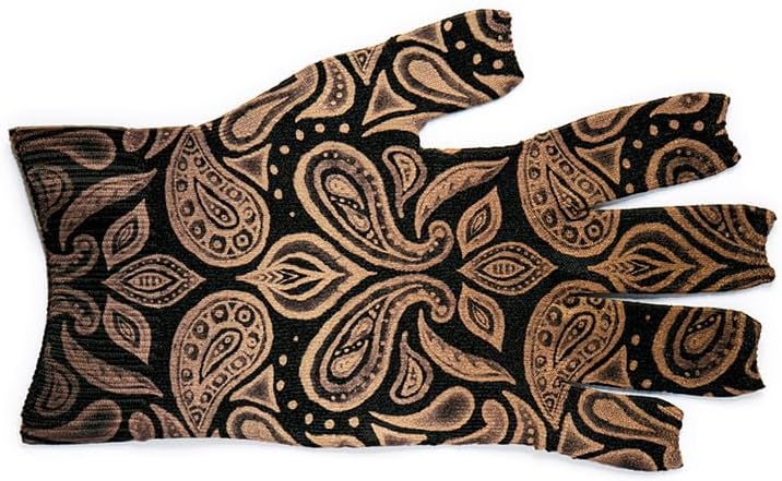 Lymphedivas Casbah Beige Medical Graduated Compression Glove for Lymphedema