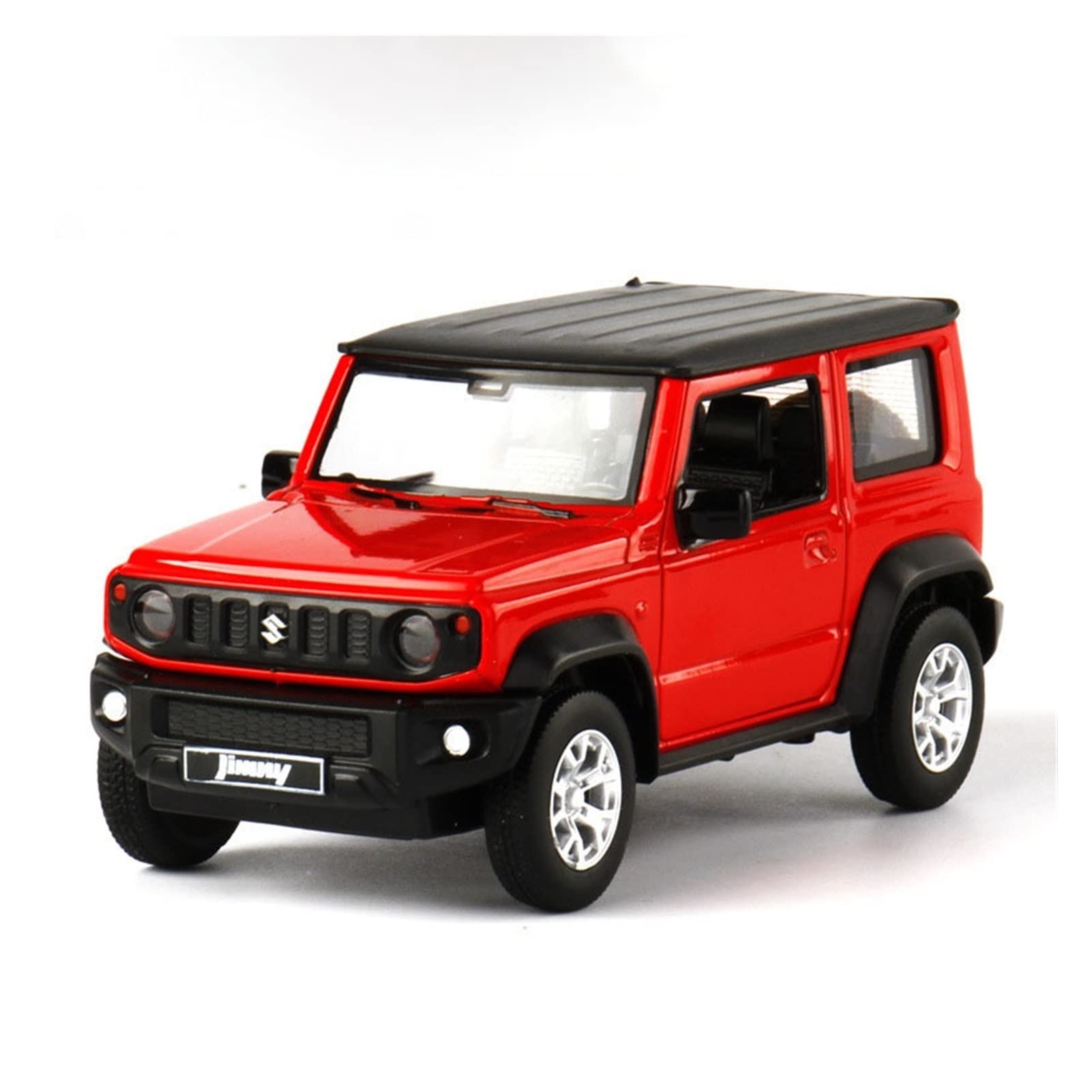 1/26 for Suzuki JIMNY Alloy Diecast Toy Car Model 2 Doors Opend Pull Back Off-road Vehicle With Light And Sound Toys For Children (Color : Red No Box)