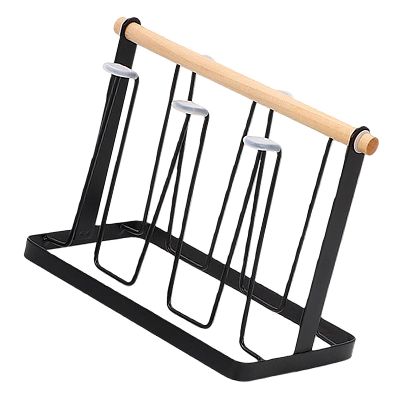Cazstyk Black Iron Mug Rack Cups Organizers Cup Drying Stand Metal Texture Simple Theme Suitable For Modern Homes Decorating Iron Tool Holder