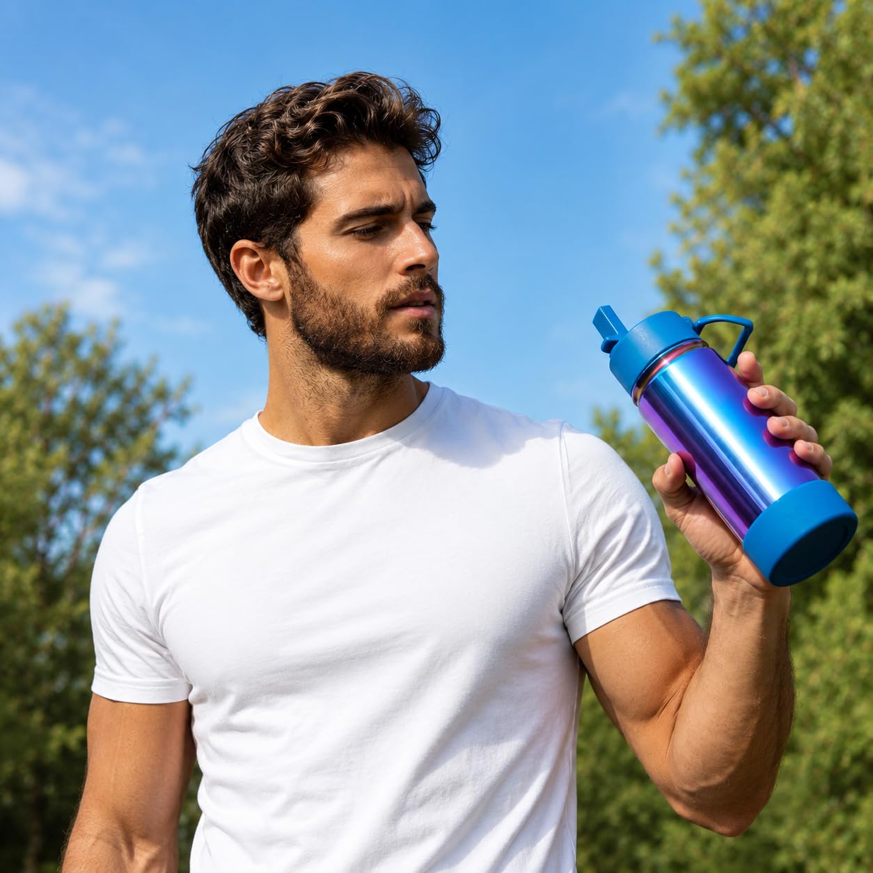 CHILLOUT LIFE Isolierte Kinder-Wasserflasche für die Schule, mit Strohhalm-Deckel, auslaufsicher und niedlich, wasserfest, personalisierbar, Edelstahl-Thermosflasche, Metall-Wasserflasche,