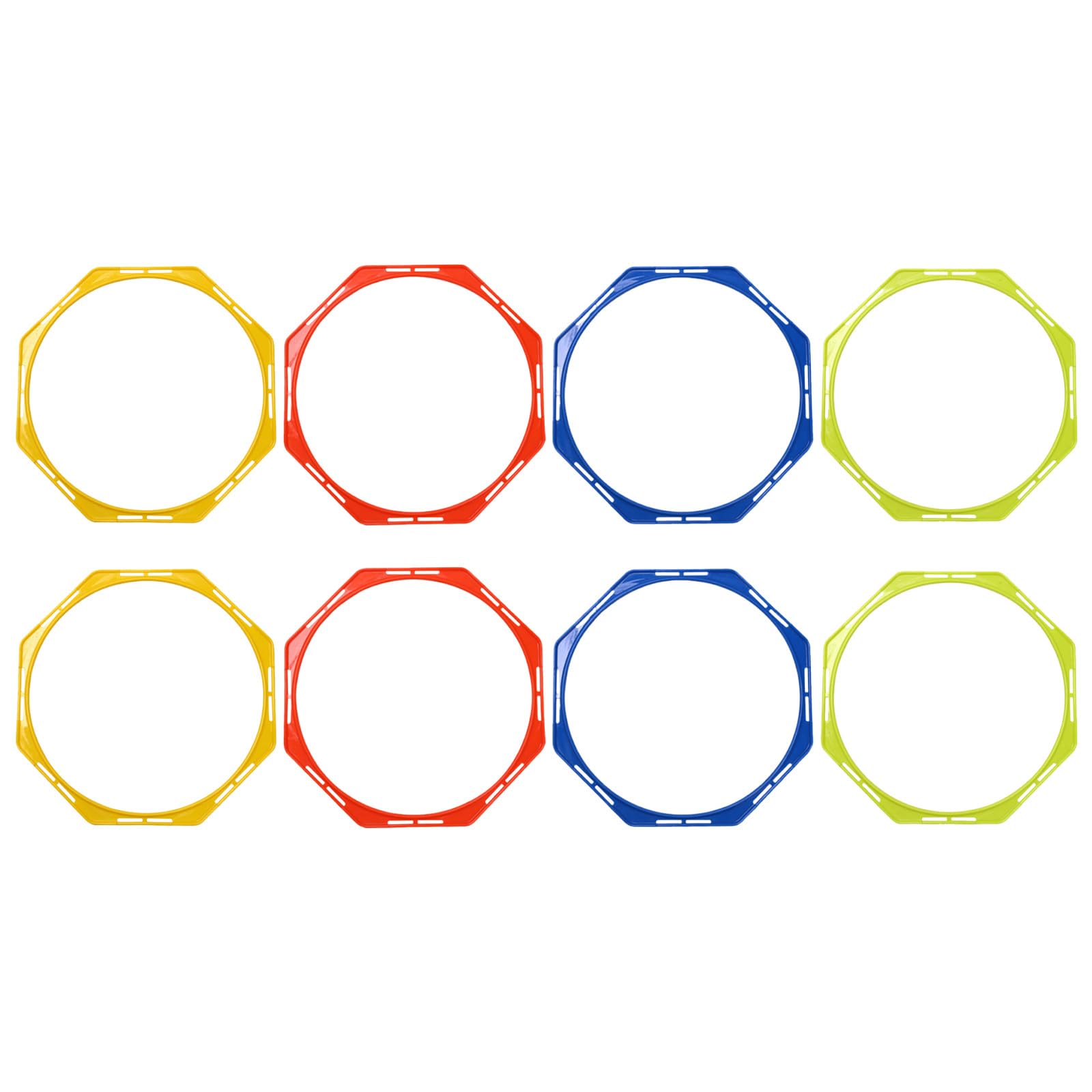 Set di 8 cerchi di agilità in plastica - Cerchi per fitness da 40 cm - Attrezzatura per allenamento dei piedi per esercizi atletici, calcio, ginnastica, scuola elementare, uso durante le