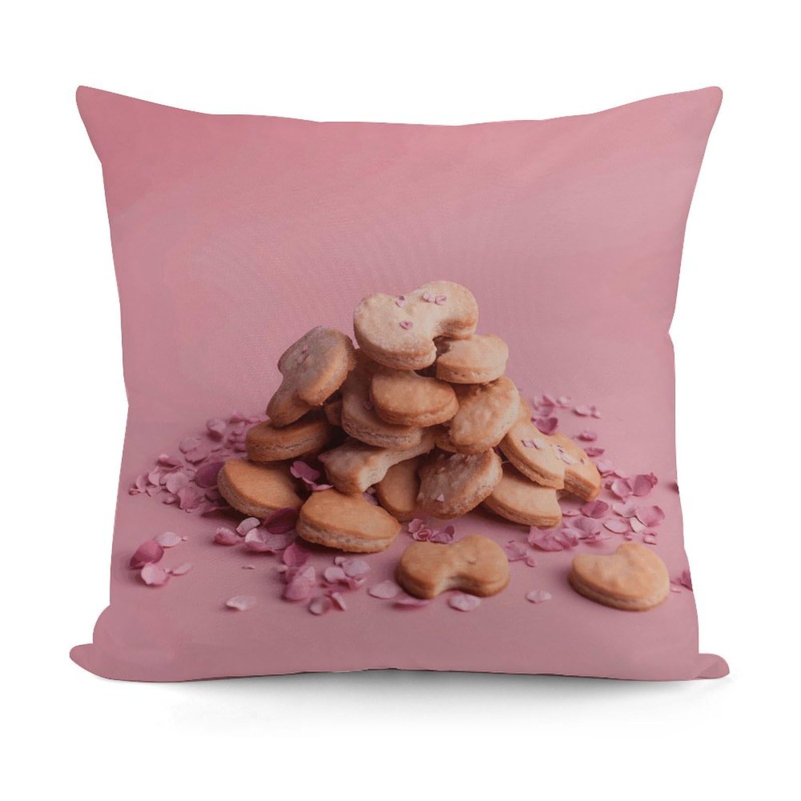Adfgyerh Style Stacked Food Decorative Pillow Covers, Throw Pillow Covers Soft For All Seasons, Pillowcases For Couch Living Room Sofa Bedroom 18X18 Inch