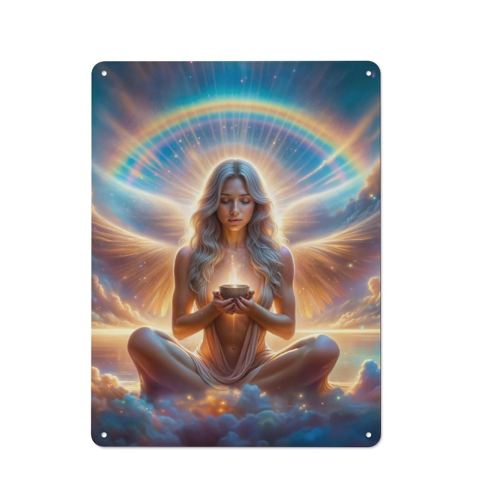 Junmoney Goddess Angel Retro Tin Sign 40X30cm Featuring For Bar Or Restaurant, For Metal Sign Collectors, For Garage And Workshop Walls