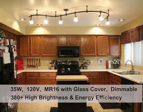 Miniatura 2 de Vinaco Bombilla GU10 C de 120 V 35 W regulable, paquete de 6 bombillas halógenas de alto rendimiento 380LM GU10 C 110 V 35 W, blanco cálido 2800 K