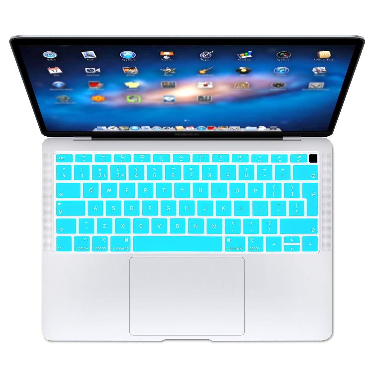 Se7enline Compatible with Macbook Keyboard Cover Skin for Mac Neo & Air 13/15 & Pro 14/16 inch (M5 M4 M3 M2 M1 A18 Pro) 2026/2025/2024/2023/2022/2021 Silicone Waterproof Dustproof EU Layout,Black — view 85