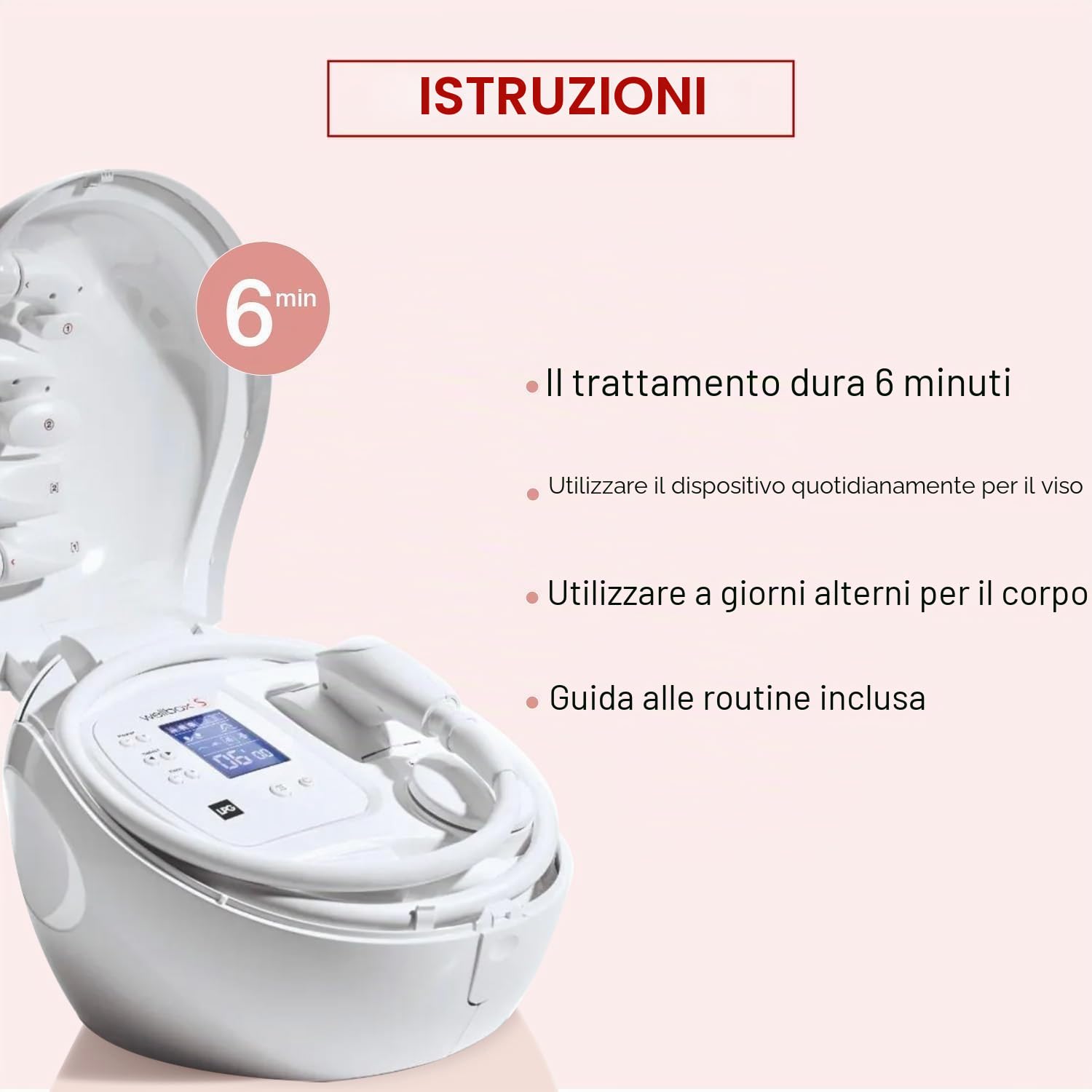 LPG - WELLBOX [S] - Apparecchiatura di Stimolazione Cellulare Anti-aging e Snellente - Metodo Provato e 100% Naturale - Bianco