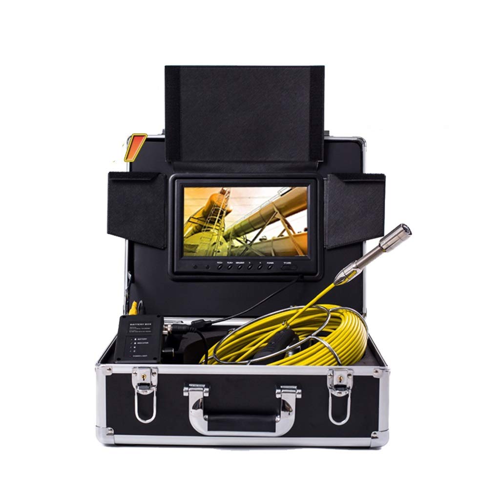 23MM 20/50/100M Pipe Inspection Video Camera, 8GB TF Card DVR IP68 Drain Sewer Pipeline Industrial Endoscope 9" Monitor(Size:100m)