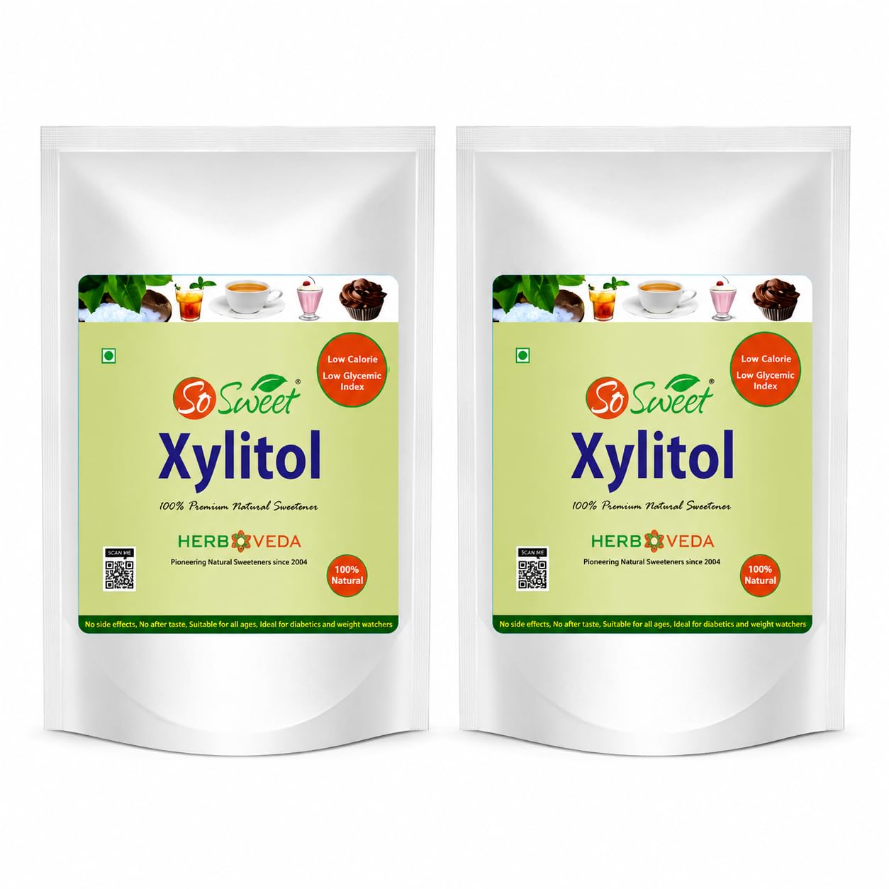 So Sweet Xylitol - Sugar-Free, Natural Sweetener for Diabetes, Zero Calories, Pack of 2 (1kg Each), Perfect for Diabetics & Keto Diets, Ideal for Baking, Cooking, and Sweetening Beverages-image-30