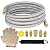 10 Feet High Pressure Braided Propane Hose Extension with Conversion Coupling 3/8" Flare to 1/2" Female NPT, 1/4" Male NPT, 3/8" Male NPT, 3/8" Male Flare for RV, Cooker, Propane Fire Pit, Heater