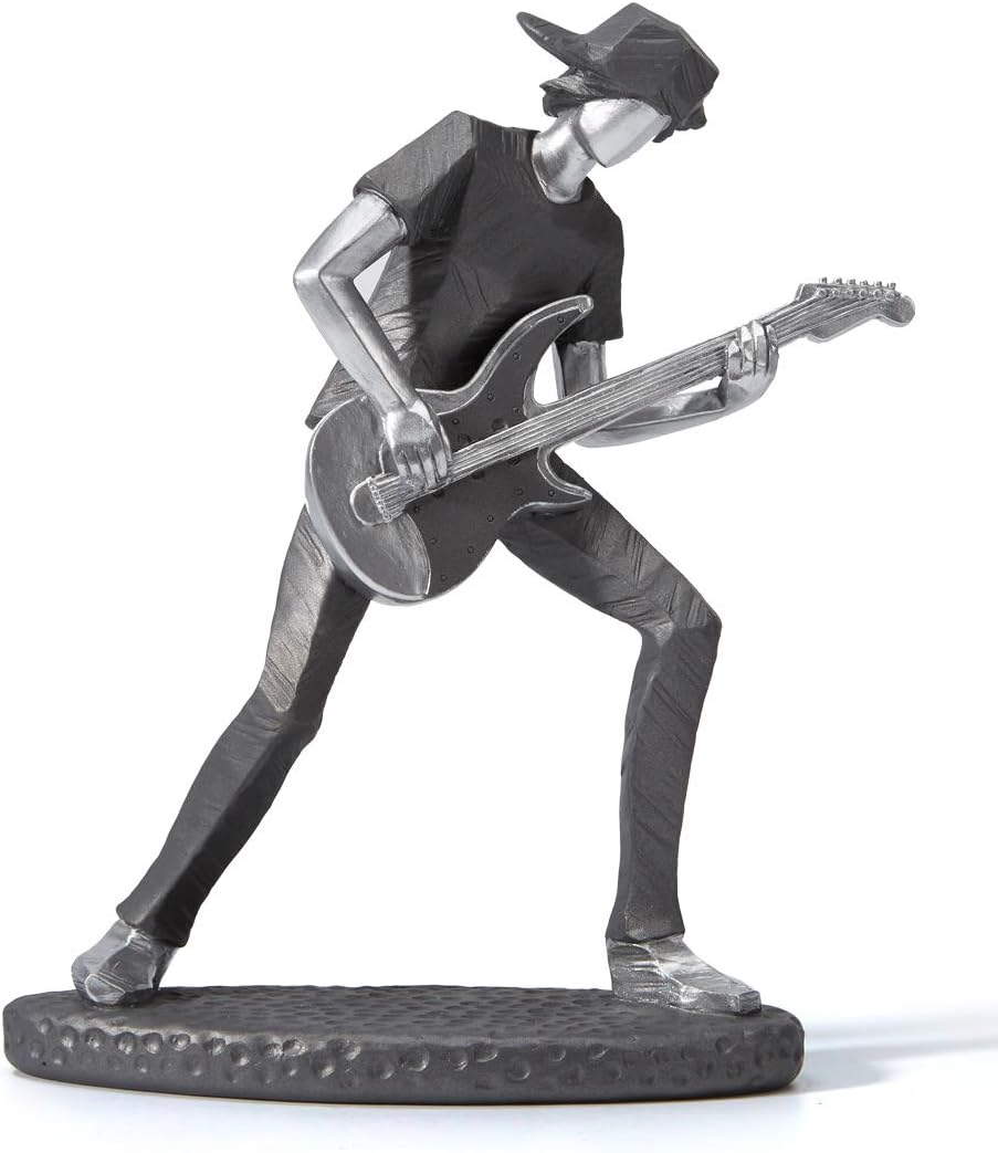 HAUCOZE Musician Piano Statue Musical Figurine Home Decor Table Centerpiece Art Gift Polyresin 9.5 Inch
