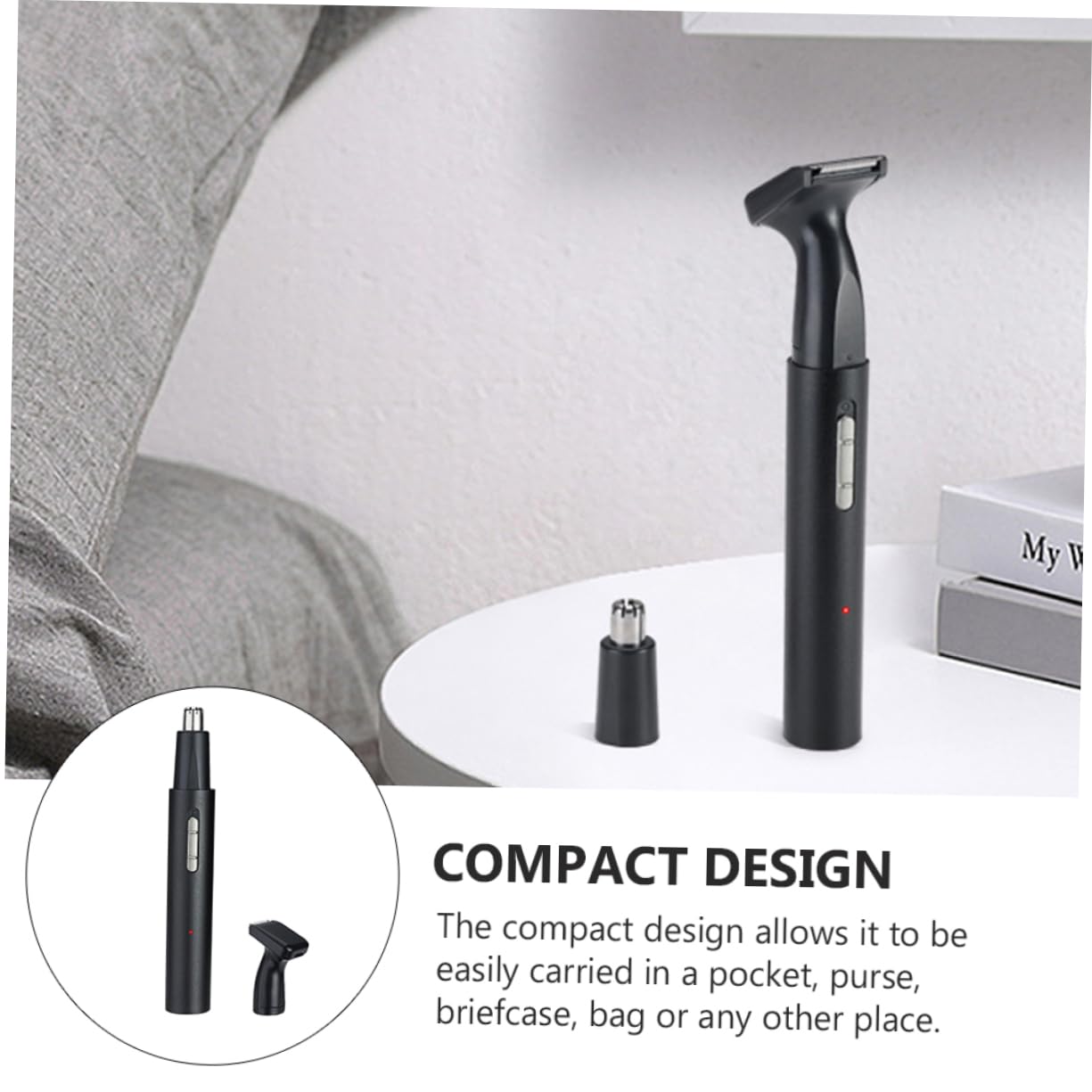 2sets Rifinitore Elettrico Per Naso e Orecchie Portatile Di Personale Unisex Leggero e Facile Da Pulire Rimozione Rapida Dei Superflui Design Ergonomico Accessorio Da Viaggio