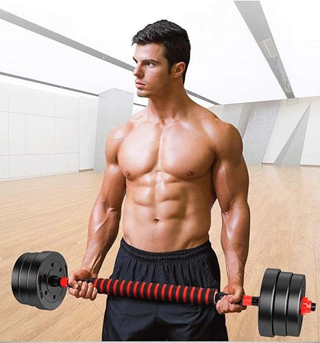 Miniatura 2 de T&R Sports - Juego de mancuernas de goma ajustables (44.1lbs)