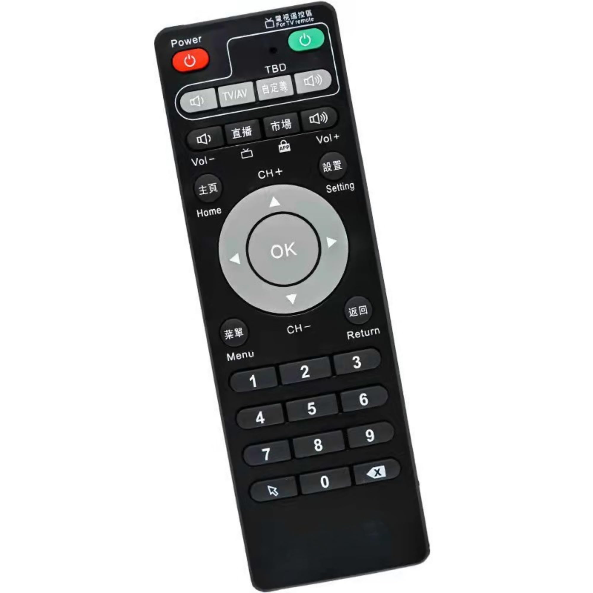 Remote Control for Unblock TV Box Tech Ubox Smart TV, Compatible with Gen 1/2/3/4/5 UPRO / S800 + / S800 / S900, Learning Remote for Set-Top Box Universal (Black)