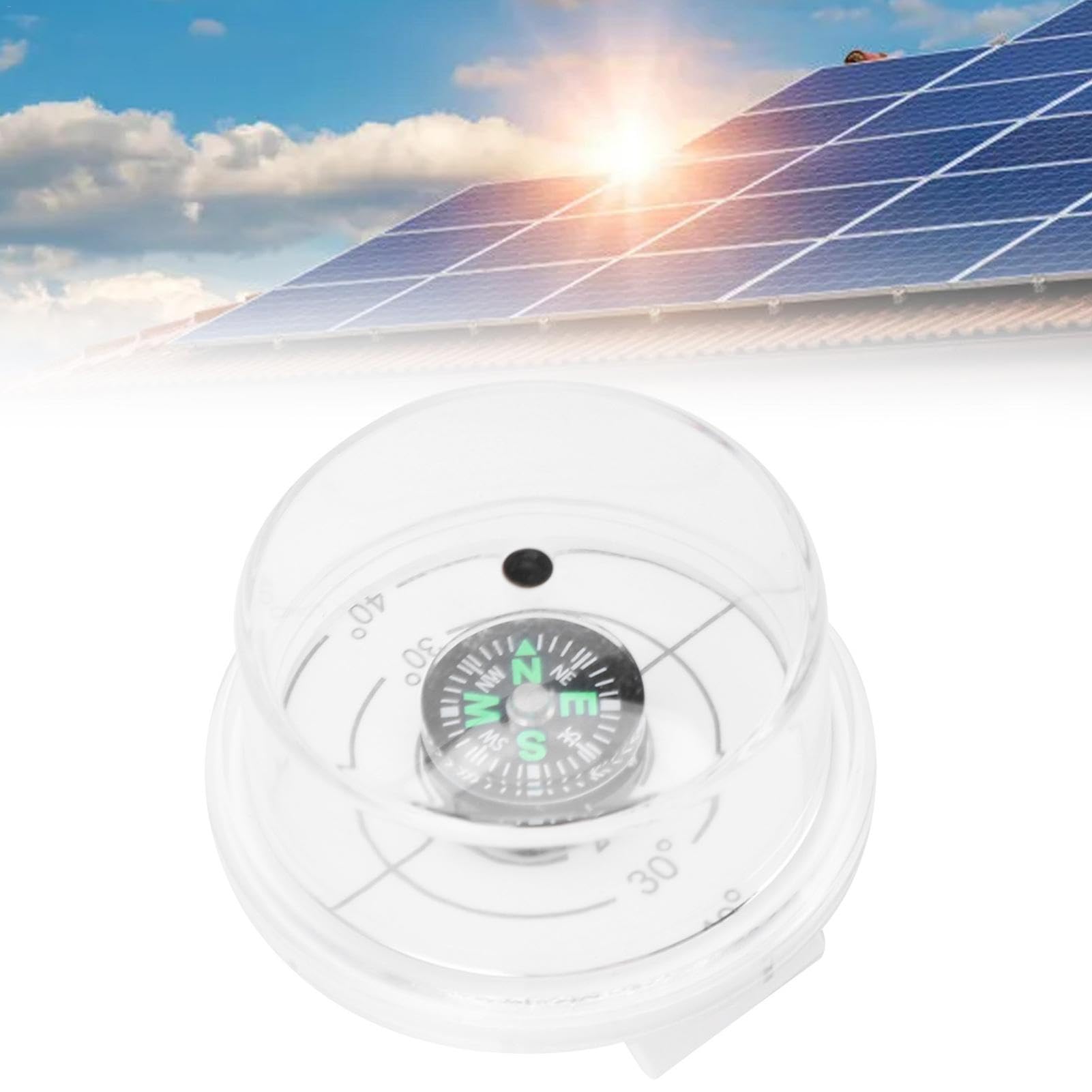 Solar Angle Guide - Pannello solare solare Tracker | Strumento di allineamento dell'angolo solare trasparente impermeabile con bussola | Sistema di tracciamento solare portatile per migliorare