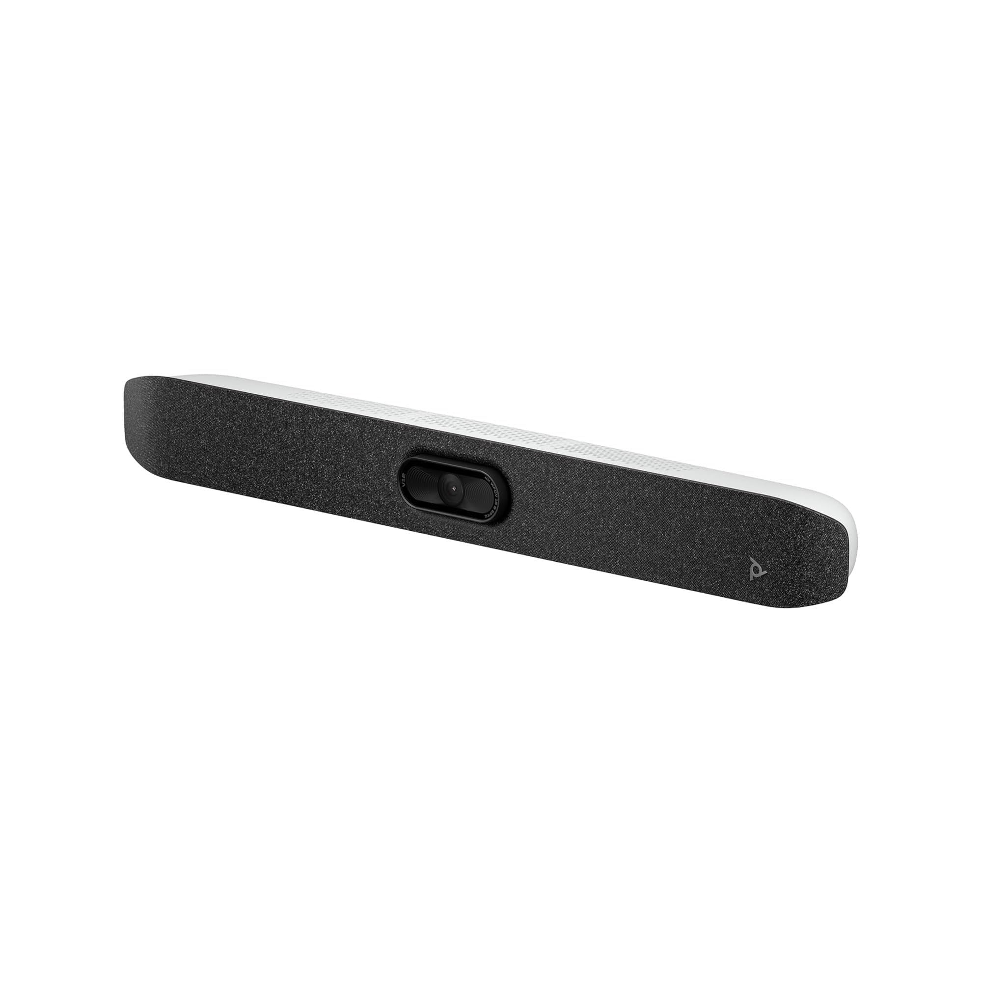 Poly Studio V12, Barra Video USB per Videoconferenze, Fotocamera 4K UltraHD da 20 MP con campo visivo di 120°, HP Poly Lens, Certificata per Zoom, Microsoft Teams, Chromebook, Nero