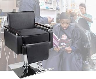 Salon Booster Seat Cushion for Hair Cutting, Hair Salon Leather Cushion for Styling Chair,Boat Booster seat for Driver, Barber Beauty Salon Spa Equipment