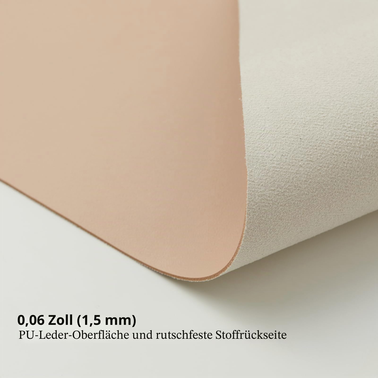 Leder-Schreibtischunterlage – rutschfeste PU-Schreibtischunterlage und Mauspads für Büro und Zuhause – Schreibtisch-Organisation und Zubehör (Aprikose,80cmx 40cm)