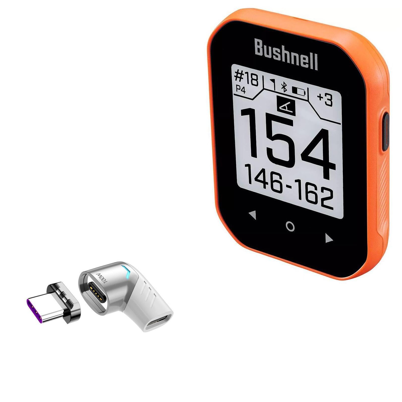 BoxWave Adapter Compatible with Bushnell Phantom 3 Slope GPS - MagnetoSnap PD Angle Adapter, Magnetic Charging Connector Device Saver - Metallic Silver