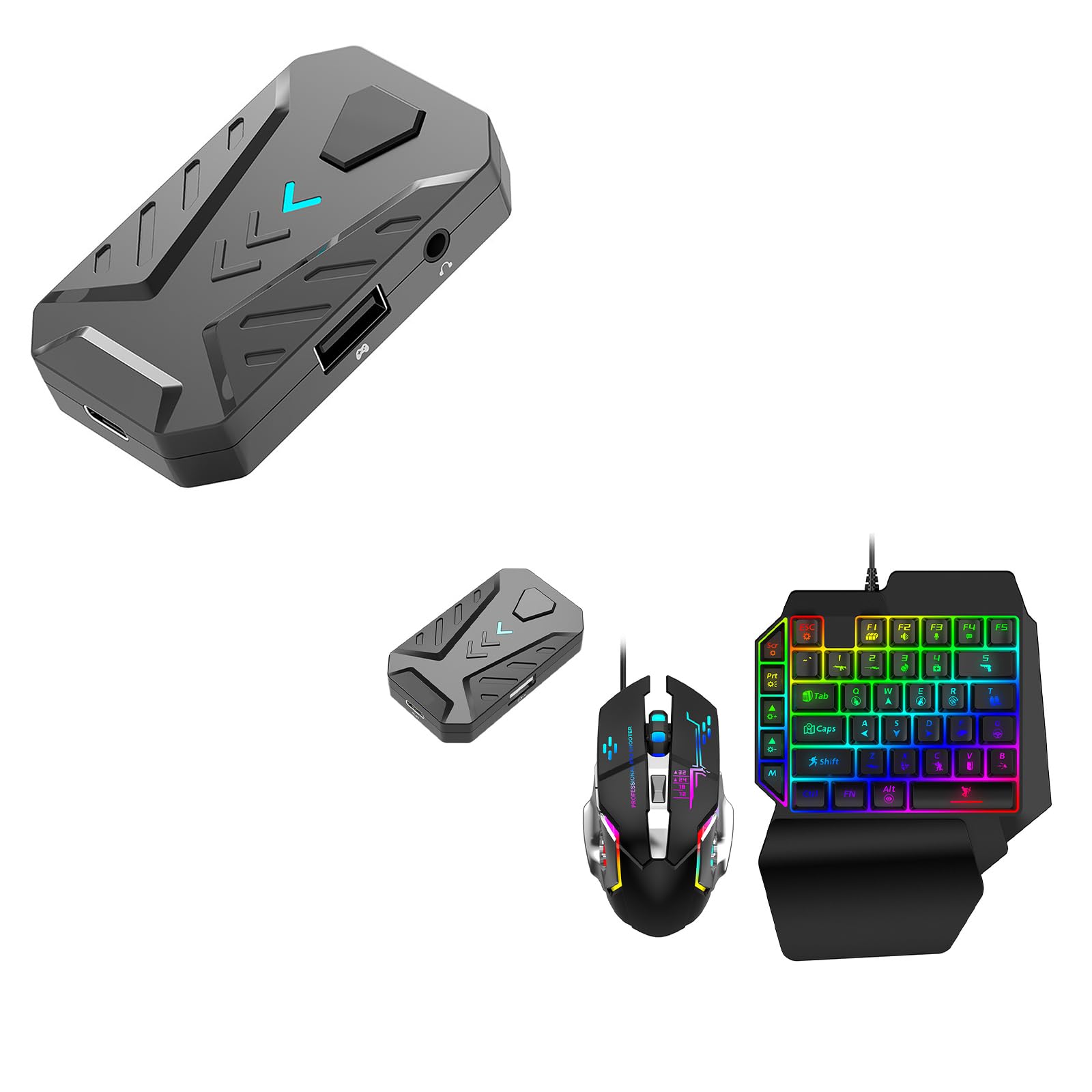 Convertisseur de clavier de souris avec cordon de connexion pour manette de jeu vidéo pour jeux mobiles