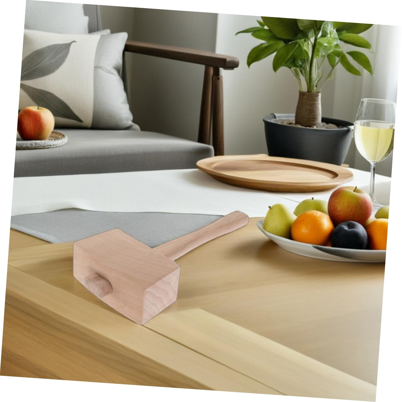 Luxshiny Sacco Tritaghiaccio in Canvas con Mazzuolo in Legno | Bar e Feste All'aperto, Facile da Pulire, Frantuma Rapidamente Grossi Pezzi di Ghiaccio
