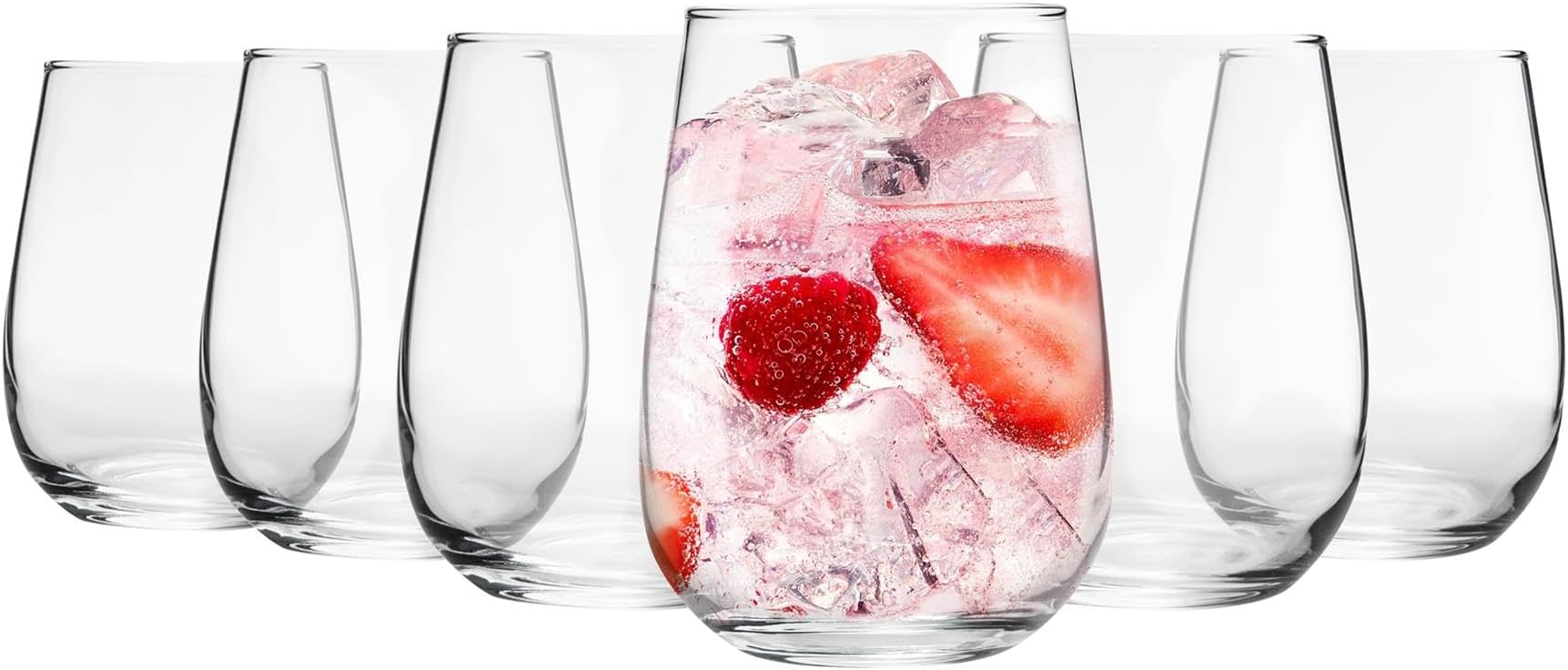 Sipour Stemless Wine Glasses Set 4 (400 ml) HandBlown Crystal Lead