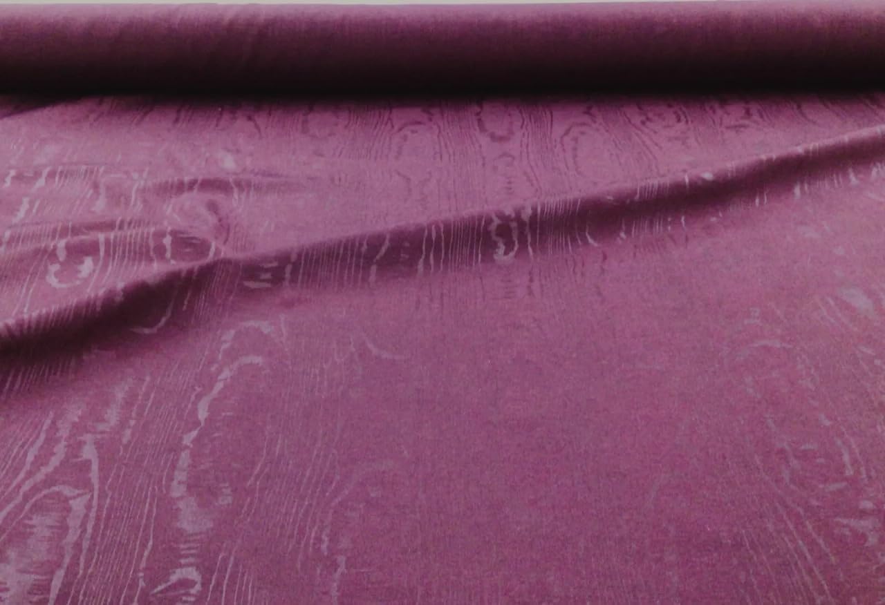 10 Yard Lot Discount Fabric Moire` Bengaline Faille Burgundy QQ49