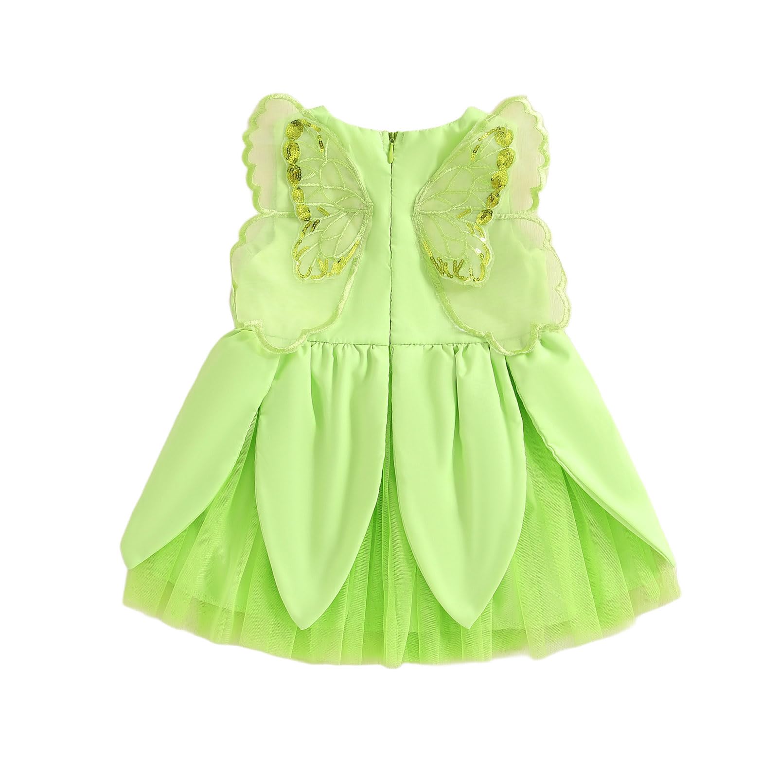 LYSINK Toddler Girl Halloween Cosplay Costume Woodland Fairy Dress Up Outfits Cute Tinkerbell Festival Party Clothes (01Green, 2-3T)