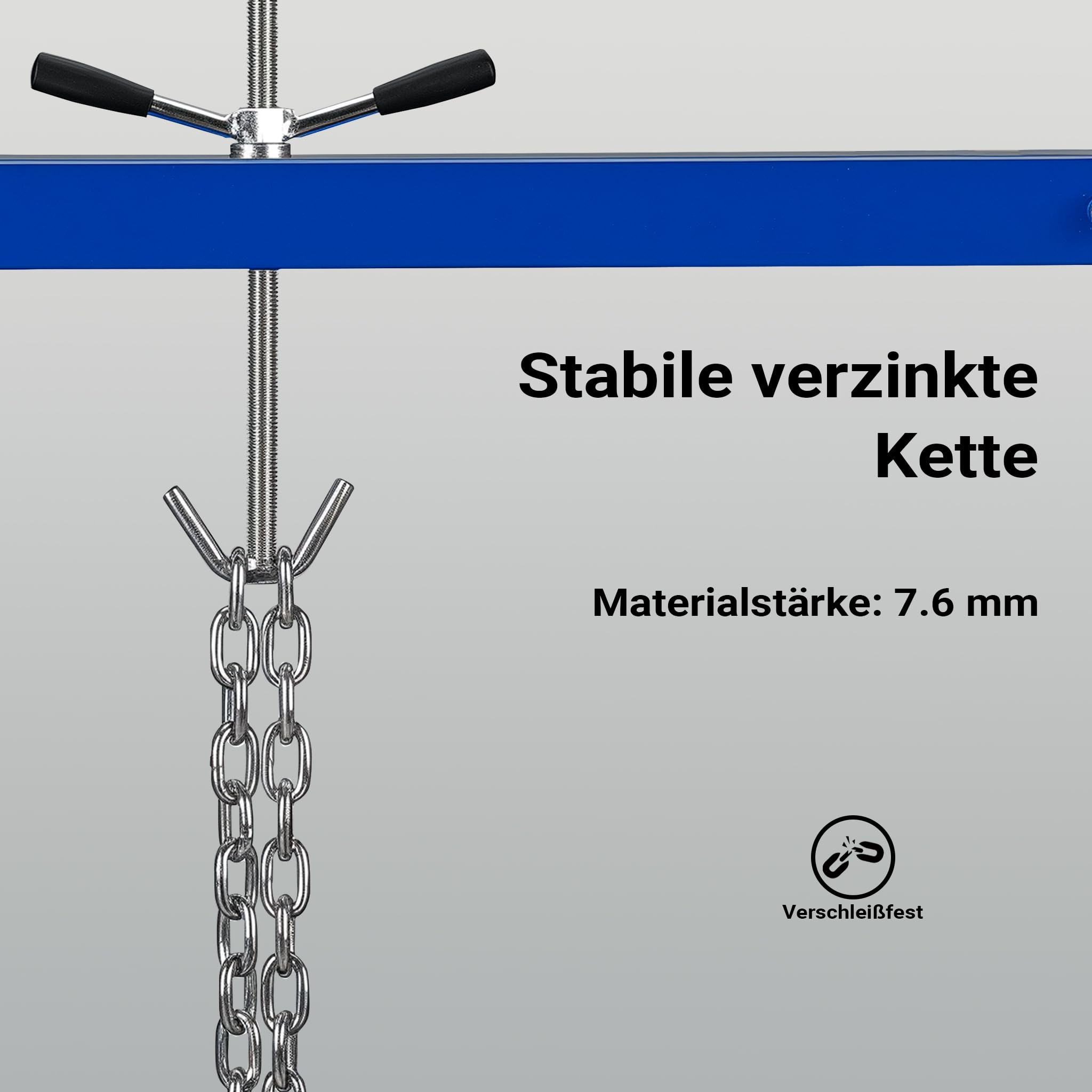 Wiltec Motorbrücke bis zu 300 kg Kotflügeltraverse 111-179 x 23 x 35 cm, Motorhalter für Reparaturen an Motoren, Motorheber für Auto, Hebekran aus Stahl