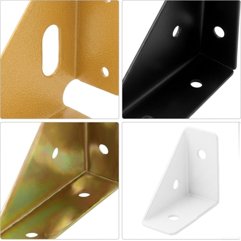 para soporte Esquina para acero 1.3mm Reforzado para carga Pesada(gold-L)