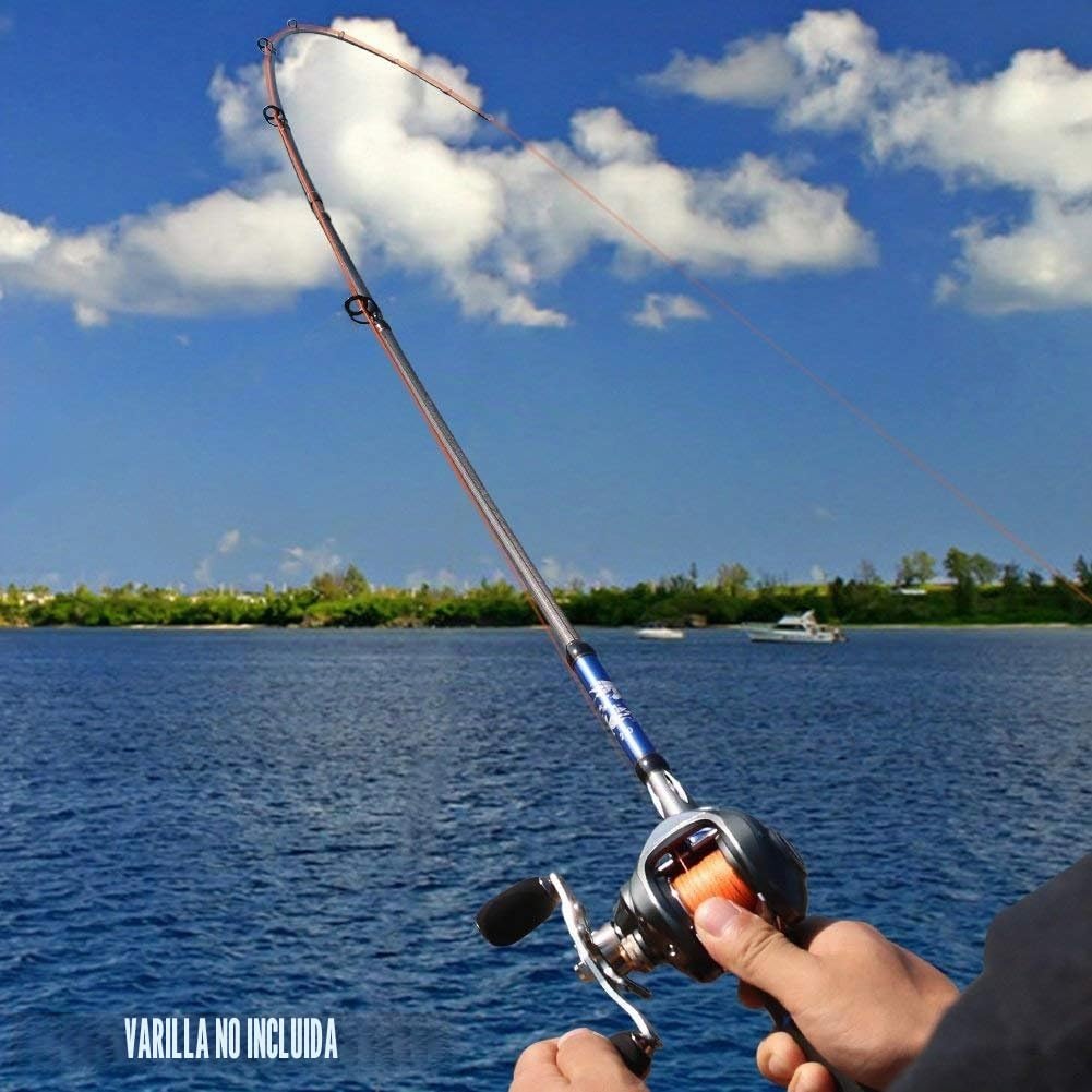 Sougayilang Carrete de cebo, 12 rodamientos de acero inoxidable, 18LB Super Drag, magnético de doble freno carrete de pesca para bajos, cangrejos